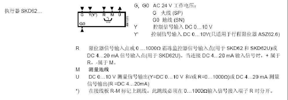 SKD62电动执行器接线图